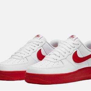 Nike White Low-Top Sneakers with Red Swoosh/ inner sole taken out